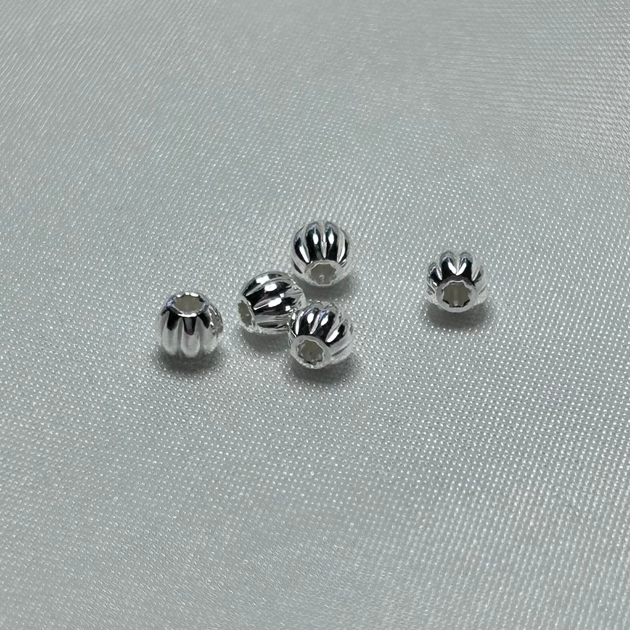 925 SS I Hopeahelmi Kurpitsa 4mm I 5kpl