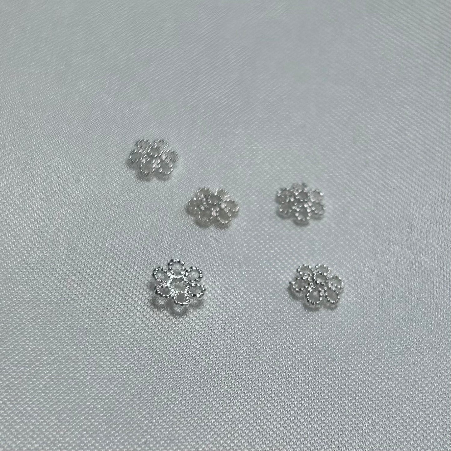 925 SS I Helmihattu, Kukka 5mm I 5kpl