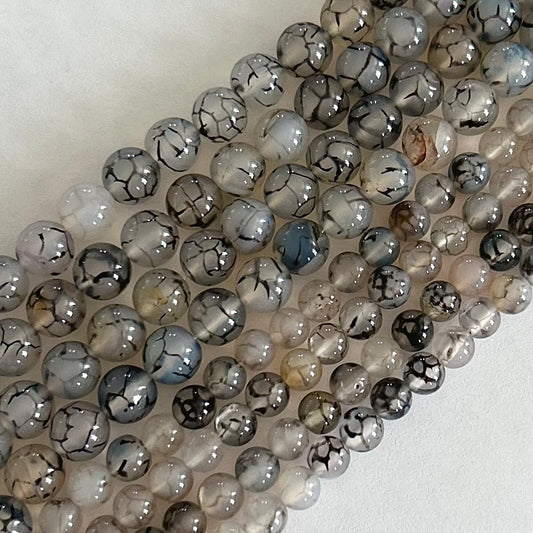 BlackDragonVeins Akaatti | 6mm | 50kpl