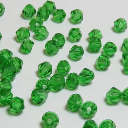 Lasihelmi | Timantti | Vihreä | 6mm | 50kpl