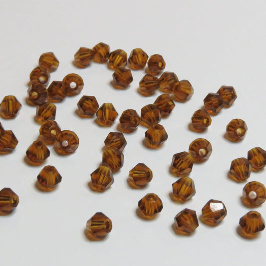 Kristallihelmi | Timantti | Meripihka | 4mm | 50kpl