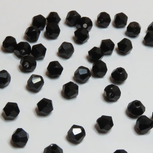 Lasihelmi | Timantti | Musta | 6mm | 50kpl