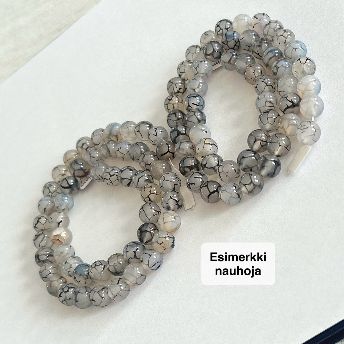 BlackDragonVeins Akaatti | 8mm | 50kpl