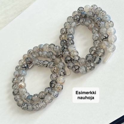 BlackDragonVeins Akaatti | 8mm | 50kpl