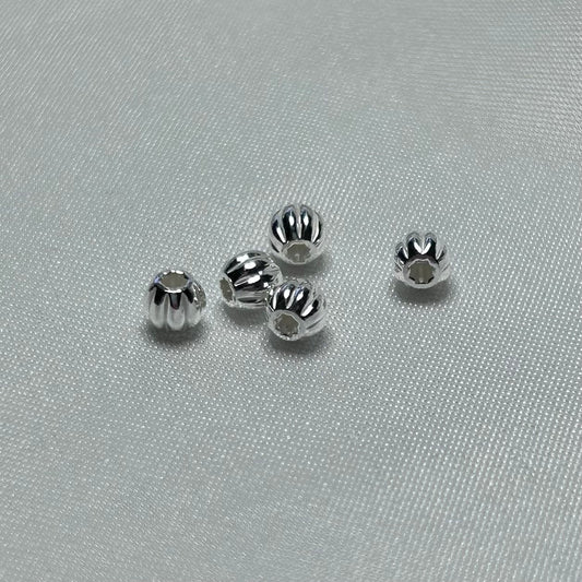 925 SS I Hopeahelmi Kurpitsa 4mm I 5kpl