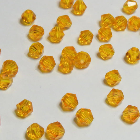 Lasihelmi | Timantti | Hunaja | 4mm | 50kpl