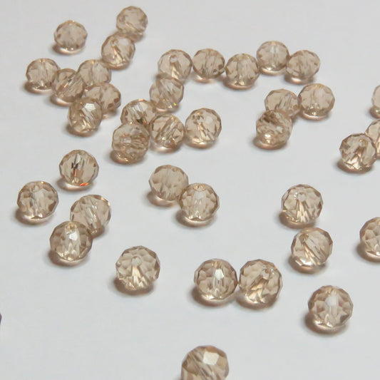 Lasihelmi | Rondelli | Hiekka | 6mm | 50kpl