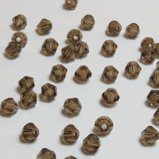 Lasihelmi | Timantti | Savunharmaa | 6mm | 50kpl