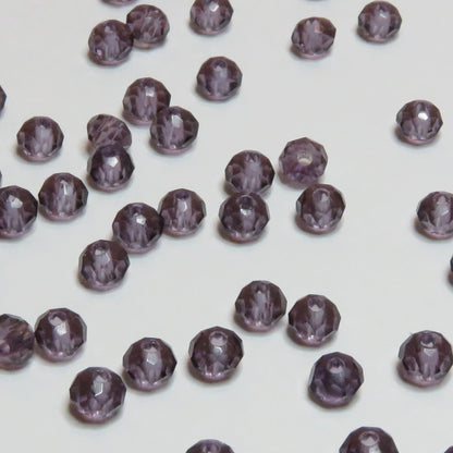 Lasihelmi | Rondelli | Violetti | 4mm | 100kpl