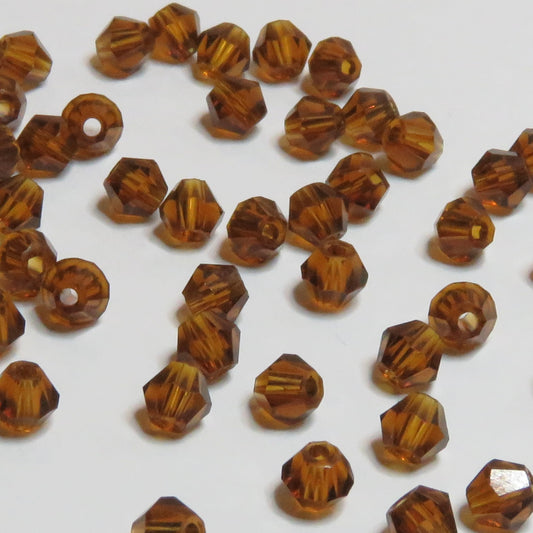 Lasihelmi | Timantti | Meripihka | 6mm | 50kpl