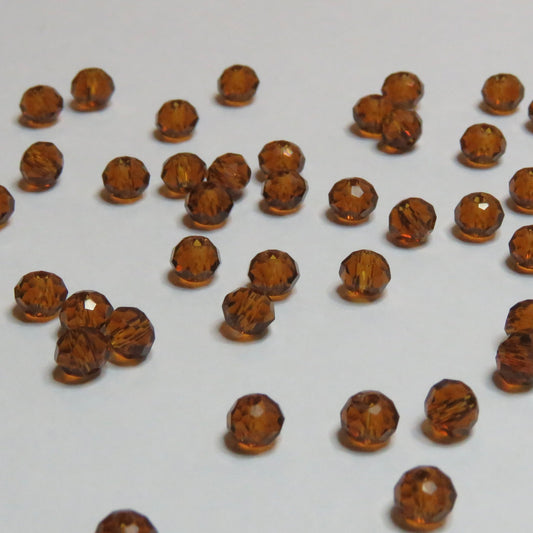 Lasihelmi | Rondelli | Meripihka | 6mm | 50kpl